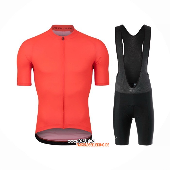 2021 Pearl Izumi Kurzarmtrikot und Kurze Tragerhose Rot